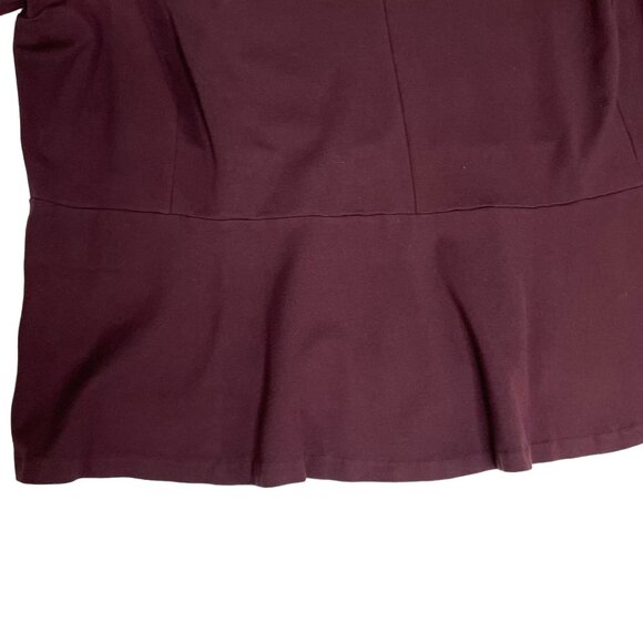 Lands End Womens Purple Peplum Blouse Top Plus Size 3x Shirt u - Picture 10 of 13